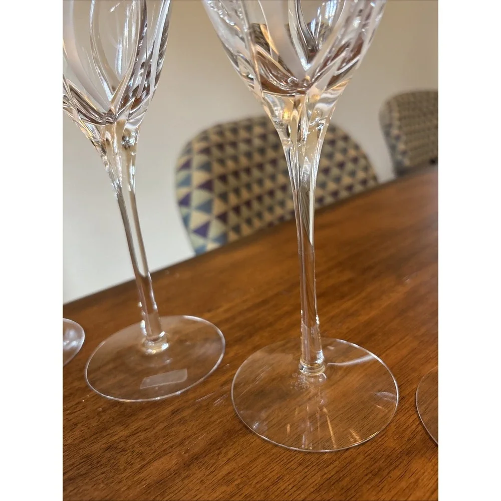 Set Of 4 - Pristine Lenox‎ 8.5 Inch Tall Twilight Glass Water/Wine Goblet Stem